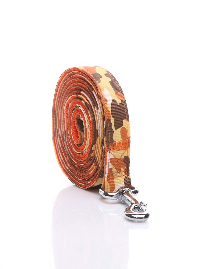 Taida Heavy Duty Dog Leash, 4 FT/ 6 FT/ 10 FT Long, 1 Inch Wide, Nylon Camouflage Dog Leash for Small and Medium Dogs (Orange, 10 FT) - Image 2